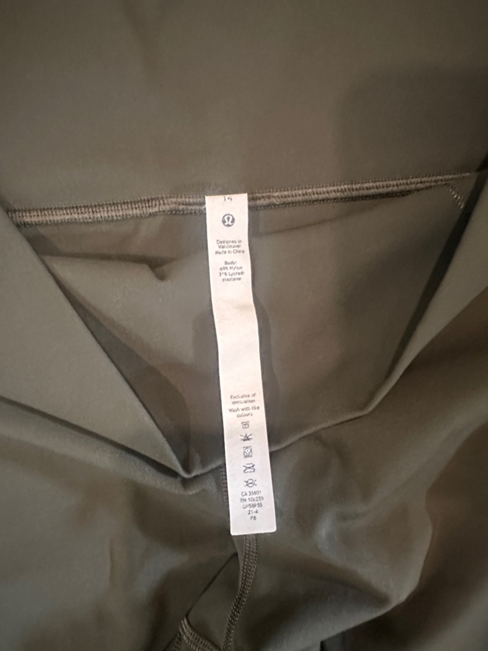 lululemon athletica Olive Green Active Leggings - Picture 2 of 4